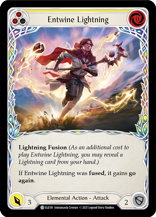 Entwine Lightning (Yellow) [ELE101] (Tales of Aria)  1st Edition Normal | Card Merchant Takapuna