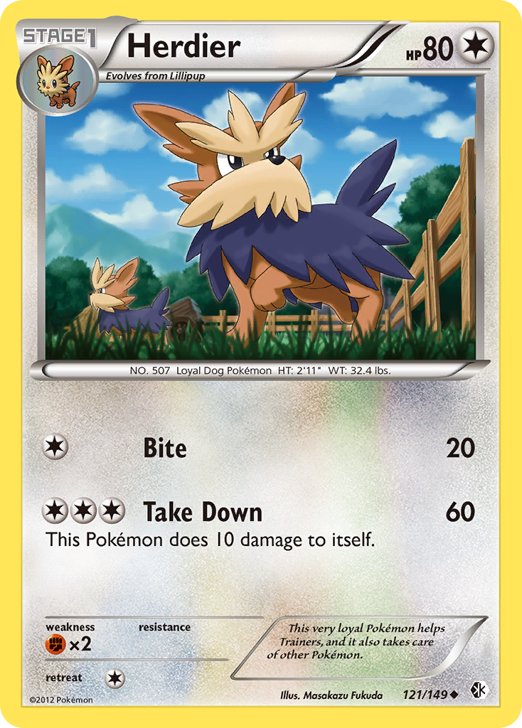 Herdier (121/149) [Black & White: Boundaries Crossed] | Card Merchant Takapuna