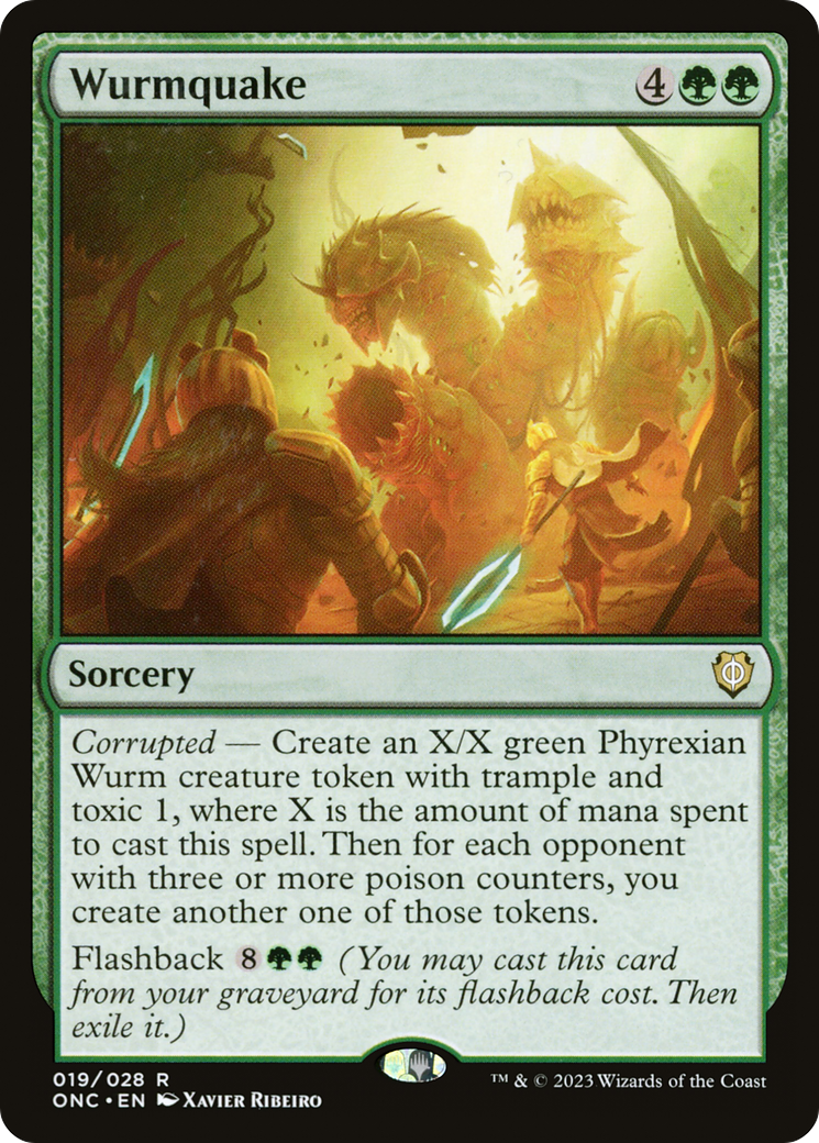 Wurmquake [Phyrexia: All Will Be One Commander] | Card Merchant Takapuna