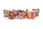 Resin Polyhedral Dice Set: Particle Dice- Red/Black | Card Merchant Takapuna