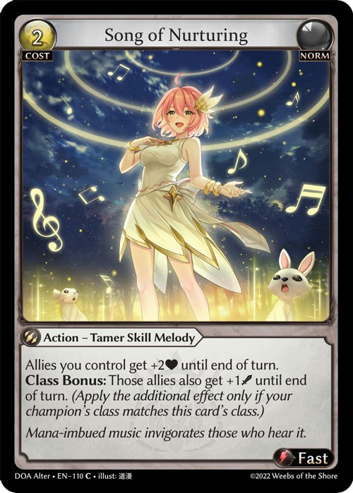 Song of Nurturing (110) [Dawn of Ashes: Alter Edition] | Card Merchant Takapuna