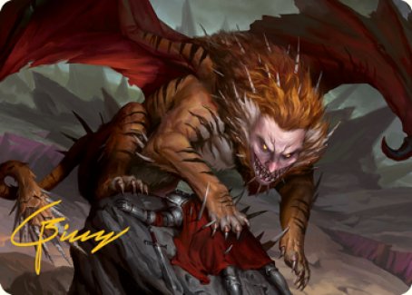 Manticore Art Card (Gold-Stamped Signature) [Dungeons & Dragons: Adventures in the Forgotten Realms Art Series] | Card Merchant Takapuna