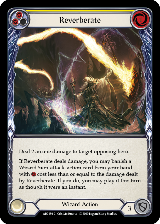 Reverberate (Yellow) [ARC139-C] (Arcane Rising)  1st Edition Normal | Card Merchant Takapuna