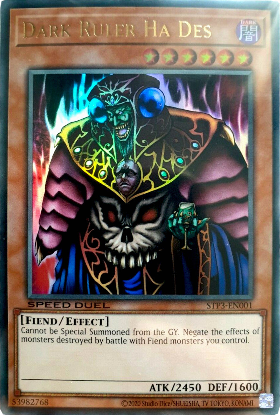 Dark Ruler Ha Des [STP3-EN001] Ultra Rare | Card Merchant Takapuna