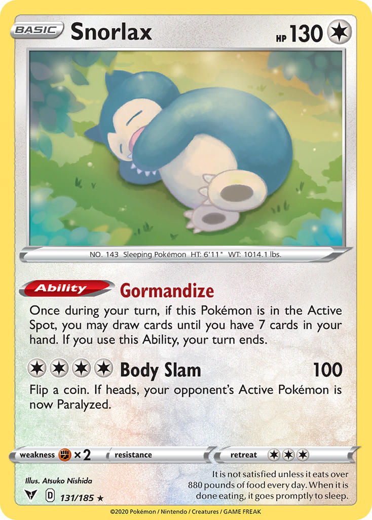 Snorlax (131/185) [Sword & Shield: Vivid Voltage] | Card Merchant Takapuna