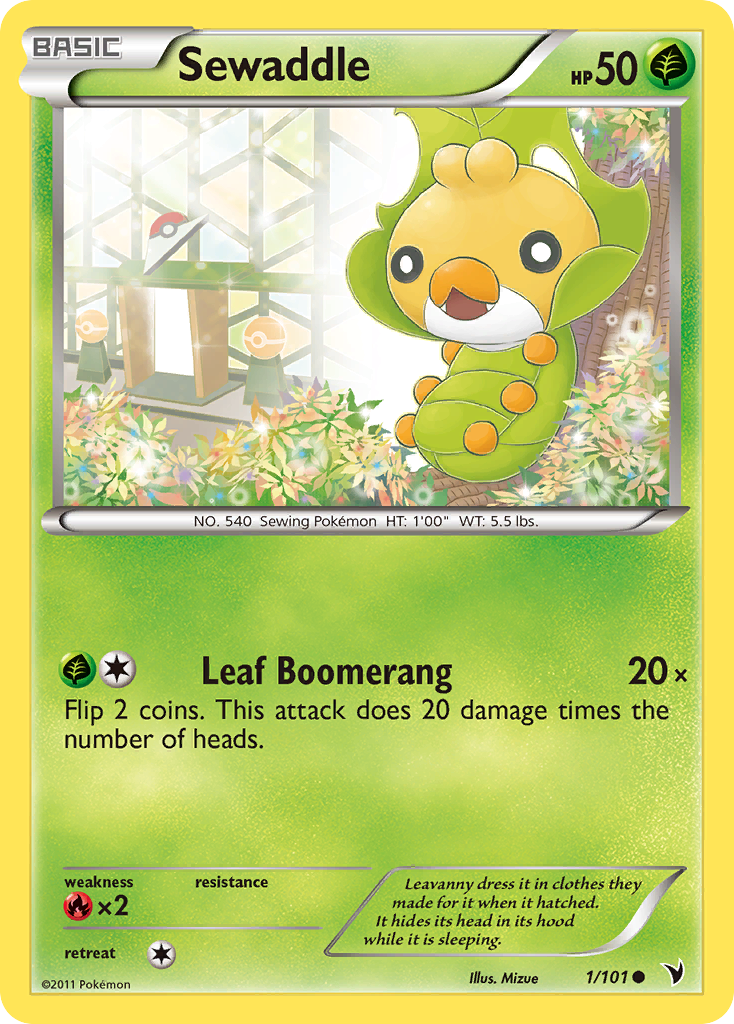Sewaddle (1/101) [Black & White: Noble Victories] | Card Merchant Takapuna