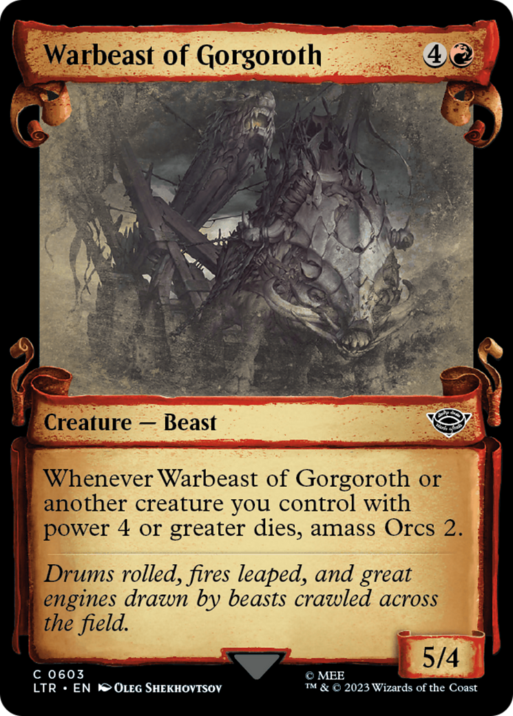 Warbeast of Gorgoroth [The Lord of the Rings: Tales of Middle-Earth Showcase Scrolls] | Card Merchant Takapuna
