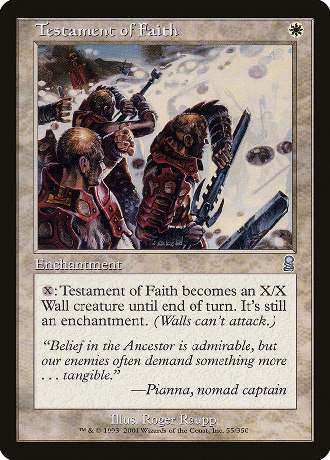 Testament of Faith [Odyssey] | Card Merchant Takapuna