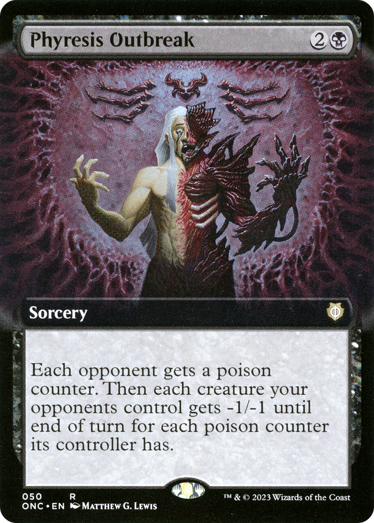 Phyresis Outbreak (Extended Art) [Phyrexia: All Will Be One Commander] | Card Merchant Takapuna