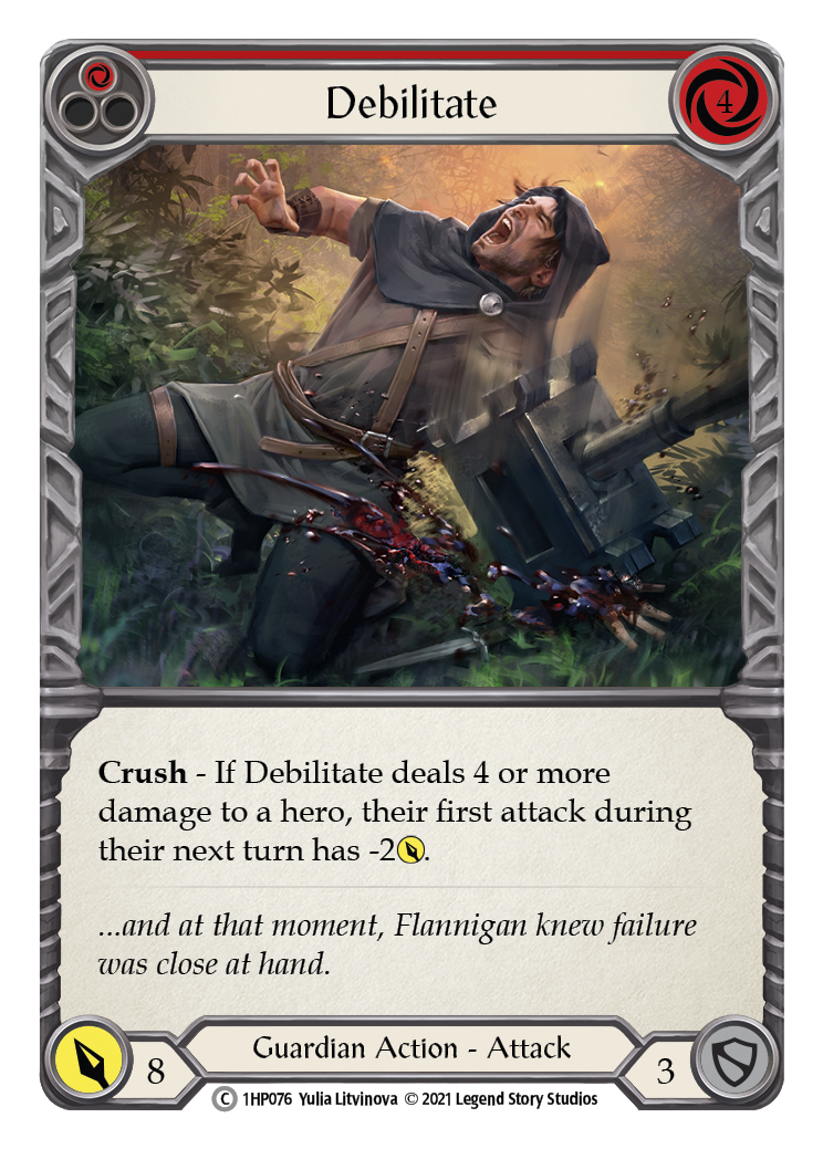 Debilitate (Red) [1HP076] (History Pack 1) | Card Merchant Takapuna
