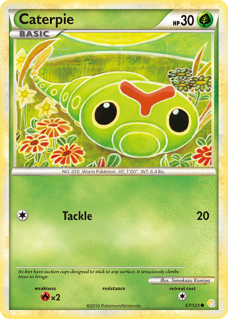 Caterpie (57/123) [HeartGold & SoulSilver: Base Set] | Card Merchant Takapuna