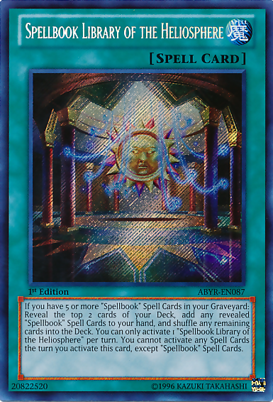 Spellbook Library of the Heliosphere [ABYR-EN087] Secret Rare | Card Merchant Takapuna