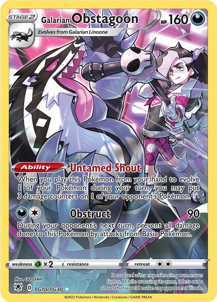 Galarian Obstagoon (TG10/TG30) [Sword & Shield: Astral Radiance] | Card Merchant Takapuna