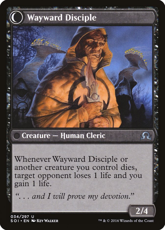 Pious Evangel // Wayward Disciple [Shadows over Innistrad] | Card Merchant Takapuna
