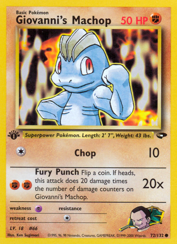 Giovanni's Machop (72/132) [Gym Challenge 1st Edition] | Card Merchant Takapuna