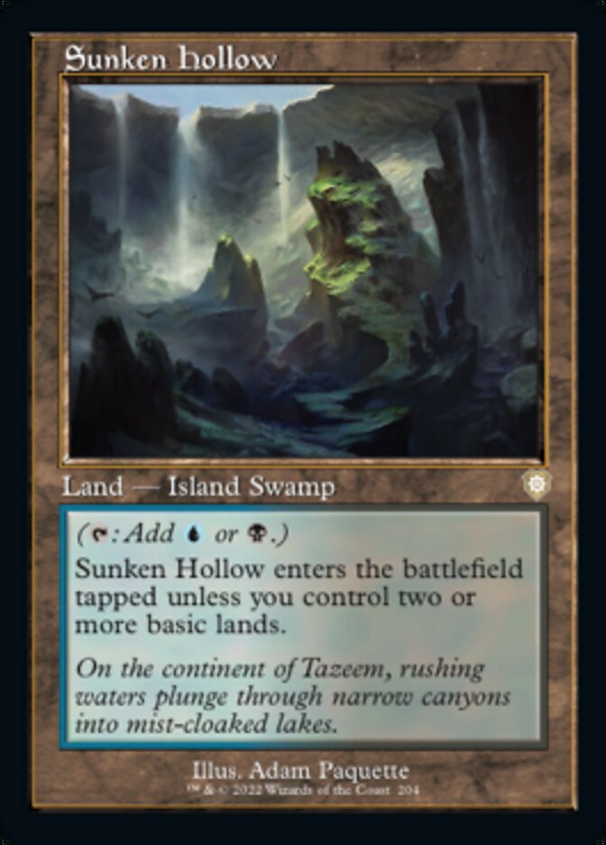 Sunken Hollow (Retro) [The Brothers' War Commander] | Card Merchant Takapuna