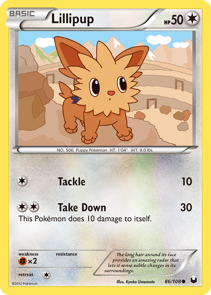 Lillipup (86/108) [Black & White: Dark Explorers] | Card Merchant Takapuna