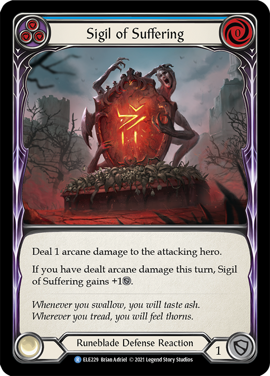Sigil of Suffering (Blue) [ELE229] (Tales of Aria)  1st Edition Rainbow Foil | Card Merchant Takapuna