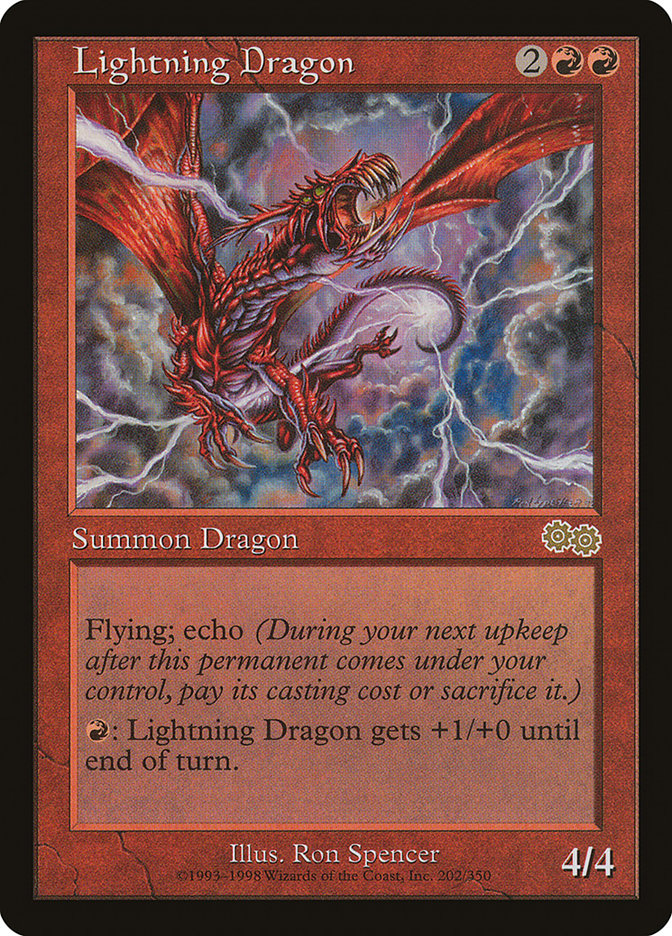 Lightning Dragon [Urza's Saga] | Card Merchant Takapuna