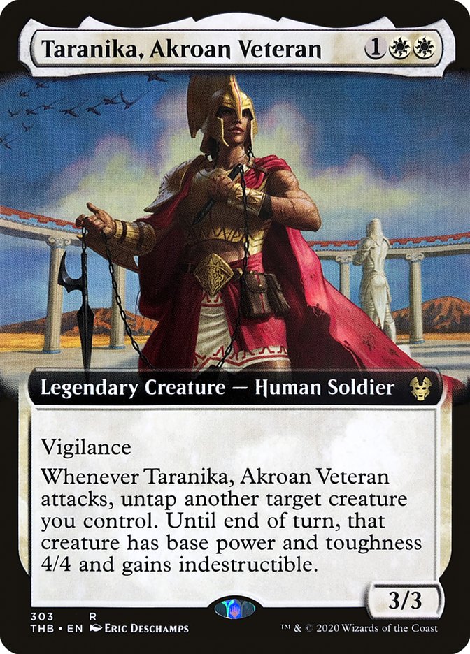 Taranika, Akroan Veteran (Extended Art) [Theros Beyond Death] | Card Merchant Takapuna