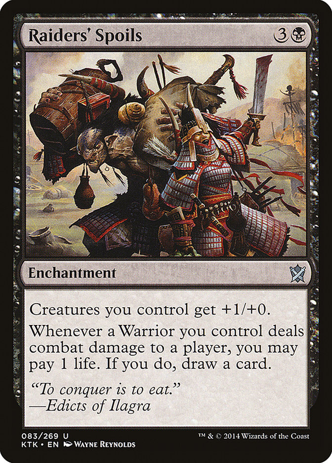 Raiders' Spoils [Khans of Tarkir] | Card Merchant Takapuna