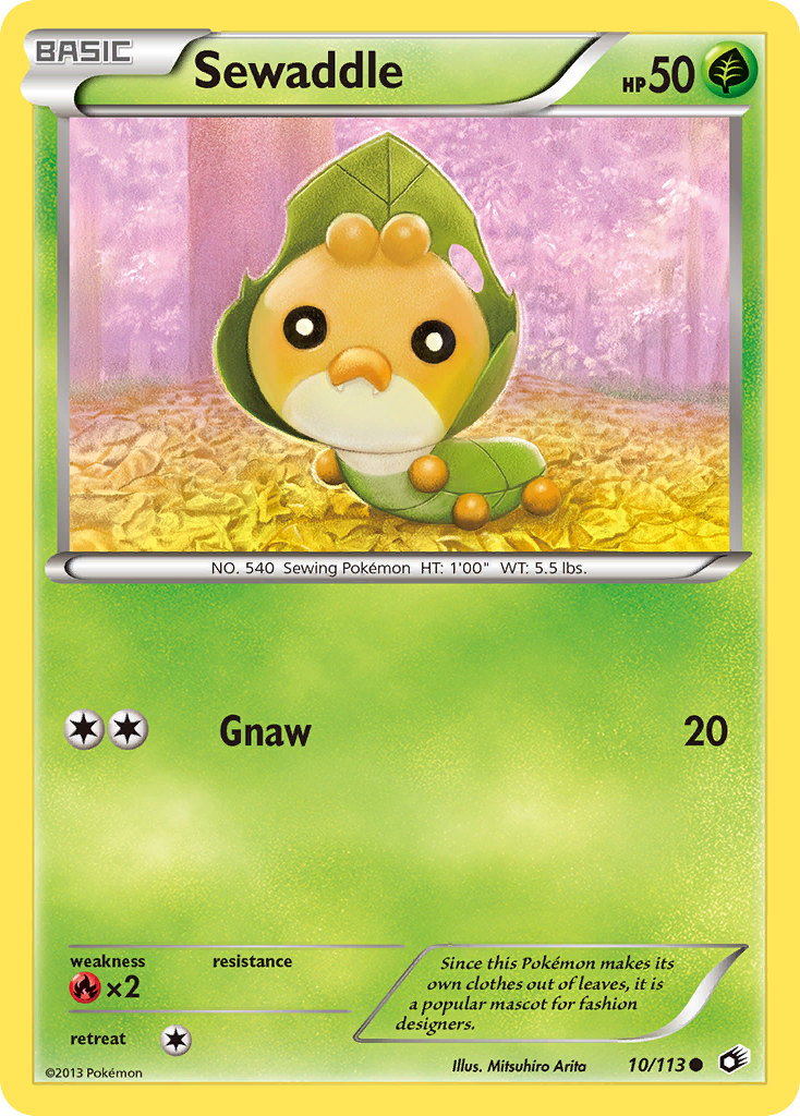 Sewaddle (10/113) [Black & White: Legendary Treasures] | Card Merchant Takapuna