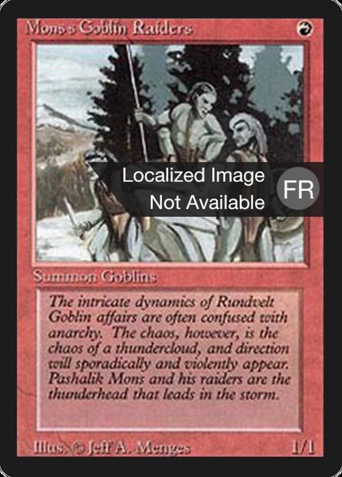 Mons's Goblin Raiders [Foreign Black Border] | Card Merchant Takapuna