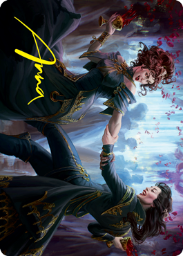 Falkenrath Celebrants 1 Art Card (Gold-Stamped Signature) [Innistrad: Crimson Vow Art Series] | Card Merchant Takapuna