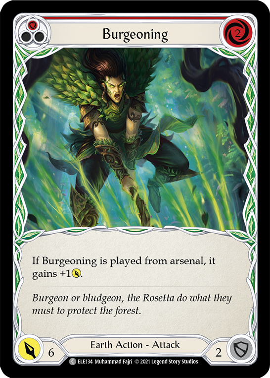 Burgeoning (Red) [ELE134] (Tales of Aria)  1st Edition Normal | Card Merchant Takapuna