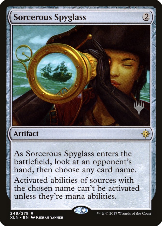 Sorcerous Spyglass (Promo Pack) [Ixalan Promos] | Card Merchant Takapuna