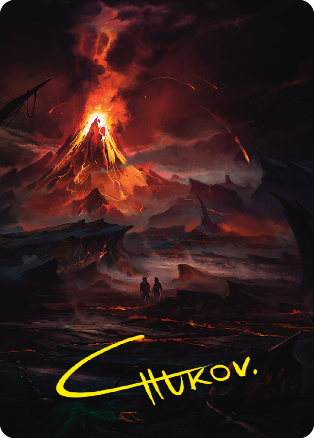 Valley of Gorgoroth Art Card (Gold-Stamped Signature) [The Lord of the Rings: Tales of Middle-earth Art Series] | Card Merchant Takapuna