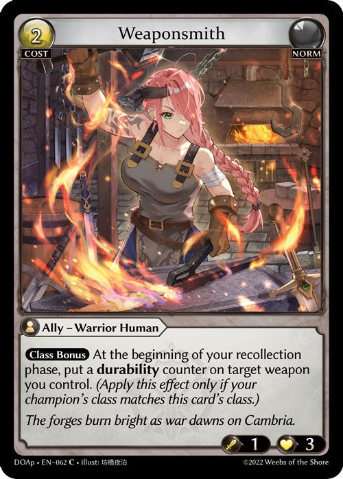 Weaponsmith (062) [Dawn of Ashes: Prelude] | Card Merchant Takapuna