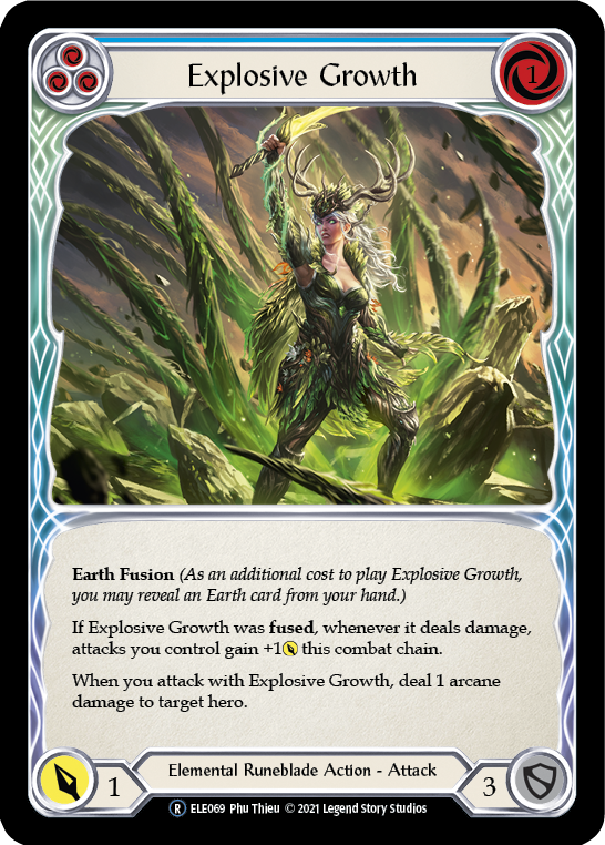 Explosive Growth (Blue) [U-ELE069] (Tales of Aria Unlimited)  Unlimited Rainbow Foil | Card Merchant Takapuna