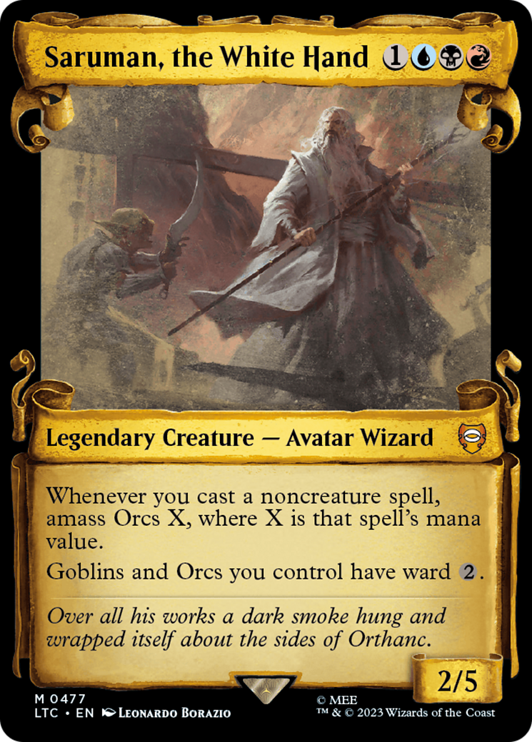 Saruman, the White Hand [The Lord of the Rings: Tales of Middle-Earth Commander Showcase Scrolls] | Card Merchant Takapuna
