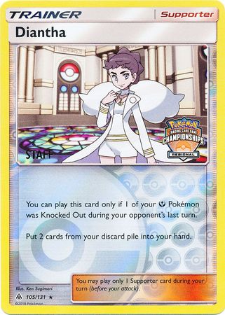 Diantha (105/131) (Regional Championship Promo Staff) [Sun & Moon: Forbidden Light] | Card Merchant Takapuna