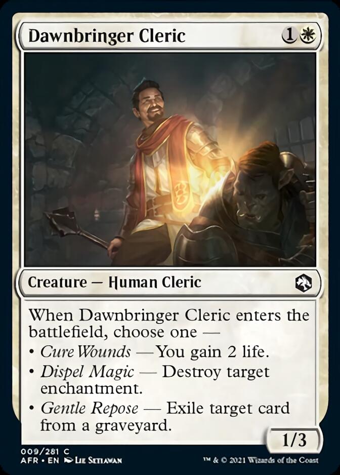 Dawnbringer Cleric [Dungeons & Dragons: Adventures in the Forgotten Realms] | Card Merchant Takapuna