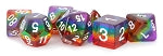 Resin Polyhedral Dice Set: Translucent Rainbow | Card Merchant Takapuna