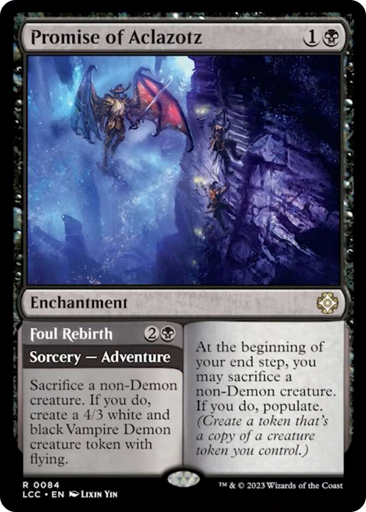 Promise of Aclazotz // Foul Rebirth [The Lost Caverns of Ixalan Commander] | Card Merchant Takapuna