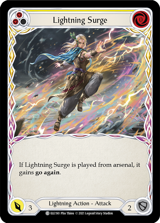 Lightning Surge (Yellow) [ELE190] (Tales of Aria)  1st Edition Normal | Card Merchant Takapuna