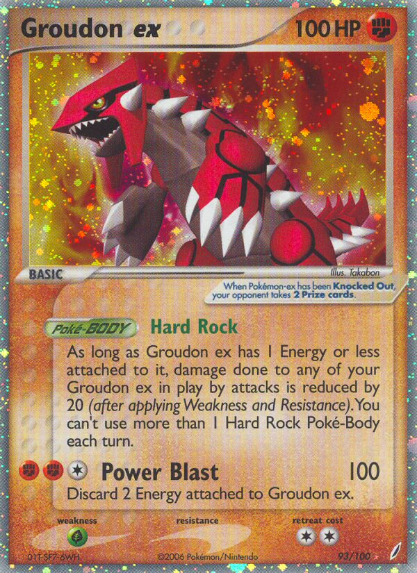 Groudon ex (93/100) [EX: Crystal Guardians] | Card Merchant Takapuna
