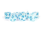 Flash Resin Poly Set: Clear w/ L. Blue Numbers | Card Merchant Takapuna