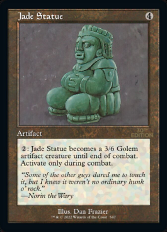 Jade Statue (Retro) [30th Anniversary Edition] | Card Merchant Takapuna