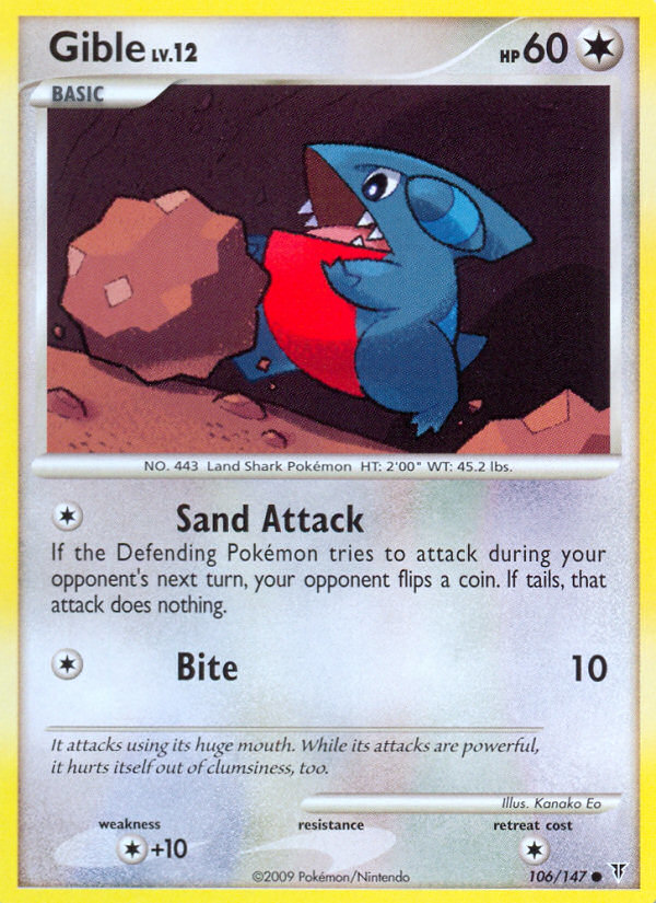 Gible (106/147) [Platinum: Supreme Victors] | Card Merchant Takapuna