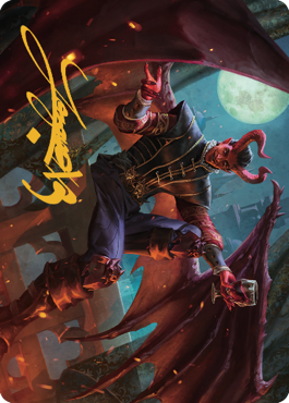 Raphael, Fiendish Savior Art Card (40) (Gold-Stamped Signature) [Commander Legends: Battle for Baldur's Gate Art Series] | Card Merchant Takapuna