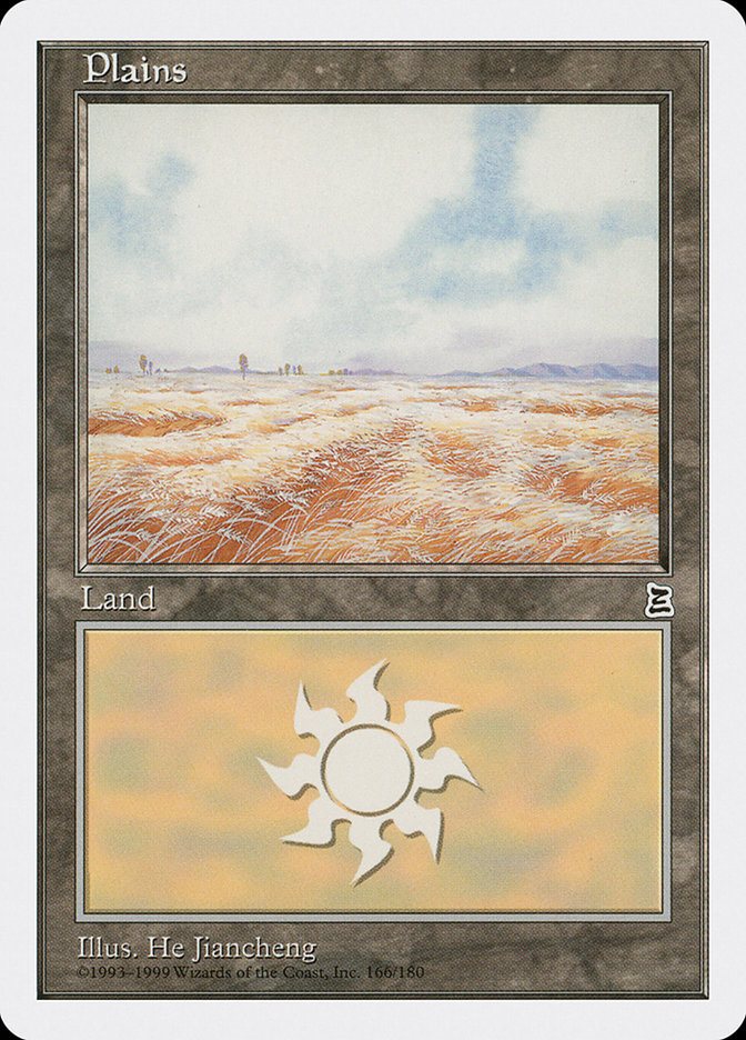 Plains (166) [Portal Three Kingdoms] | Card Merchant Takapuna