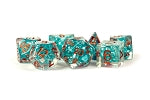 Pearl Resin Poly Set: Teal w/ Copper Numbers | Card Merchant Takapuna
