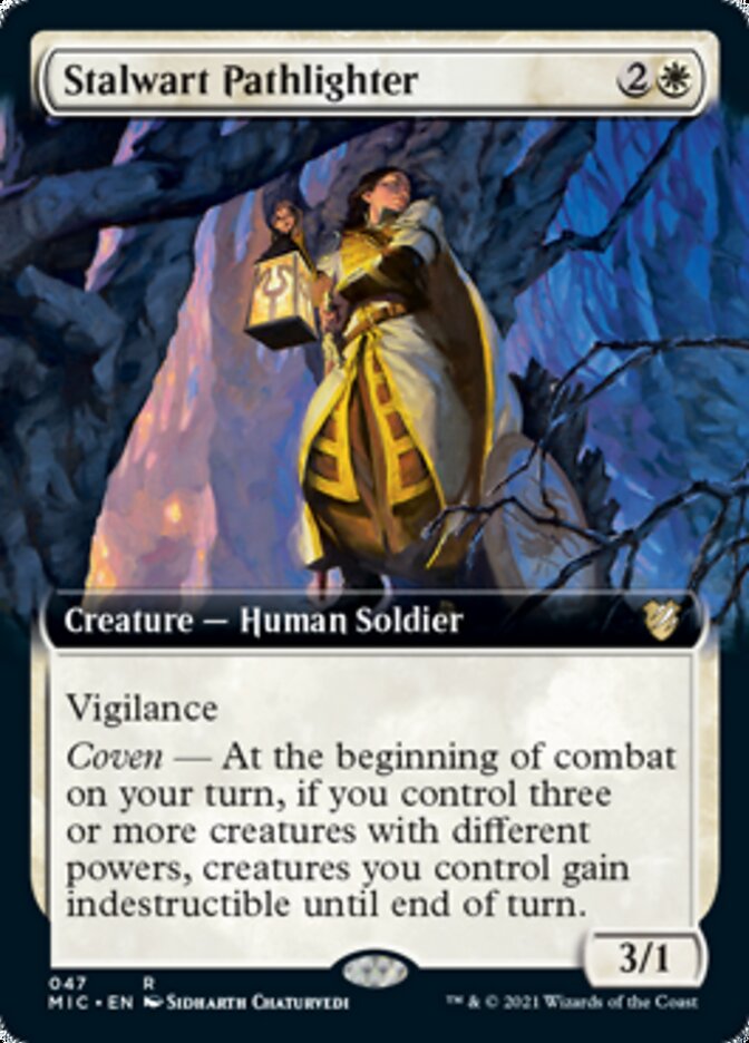 Stalwart Pathlighter (Extended Art) [Innistrad: Midnight Hunt Commander] | Card Merchant Takapuna