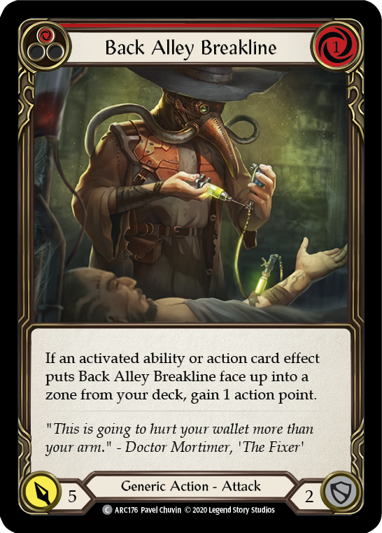 Back Alley Breakline (Red) [U-ARC176] (Arcane Rising Unlimited)  Unlimited Rainbow Foil | Card Merchant Takapuna