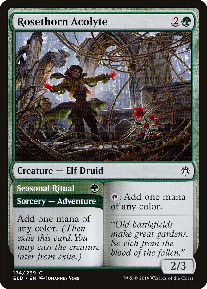 Rosethorn Acolyte // Seasonal Ritual [Throne of Eldraine] | Card Merchant Takapuna