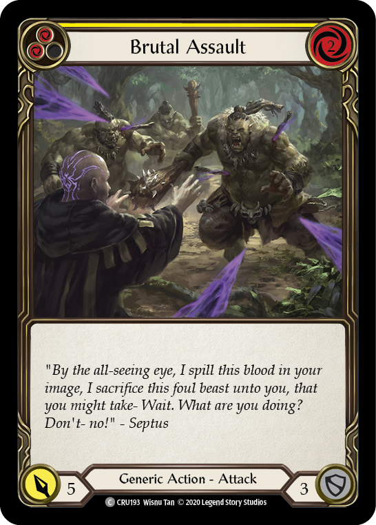 Brutal Assault (Yellow) [CRU193] (Crucible of War)  1st Edition Normal | Card Merchant Takapuna